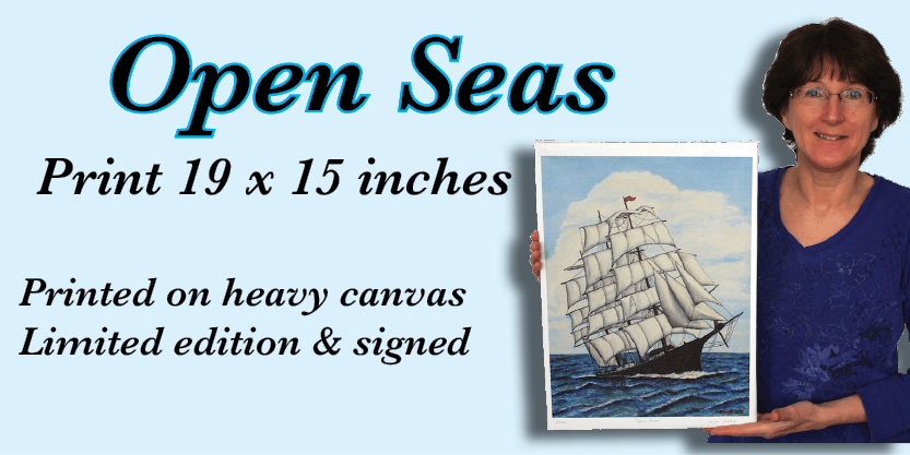 Open Seas Numbered and signed very cool prints wildlife Tall Ships Military Kandahar Prints